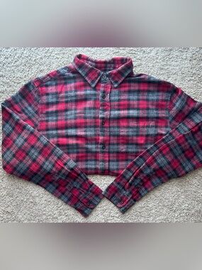 Prince & Fox Men’s Red Black Buffalo Plaid Flannel Button Down Shirt Medium